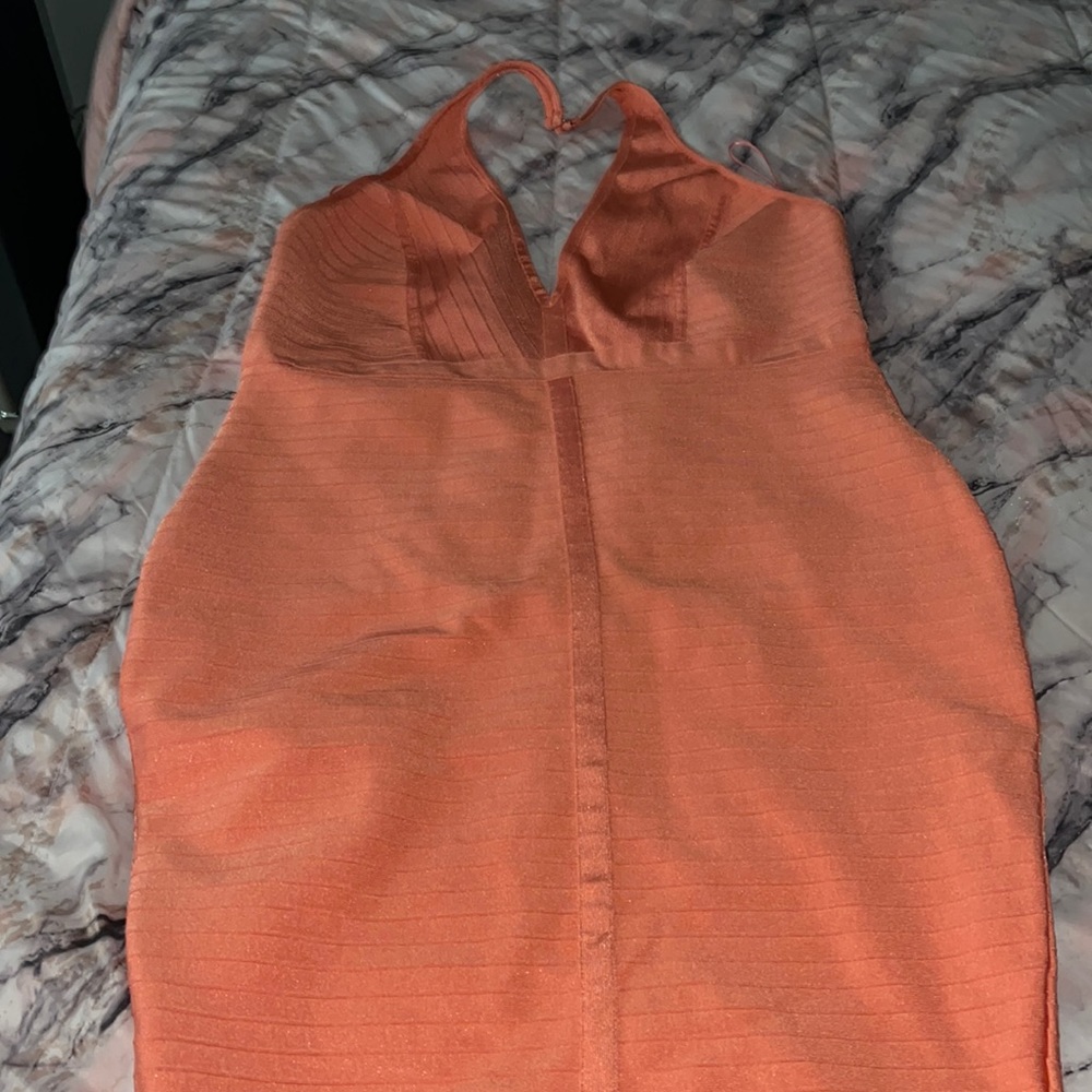Peach bandage dress